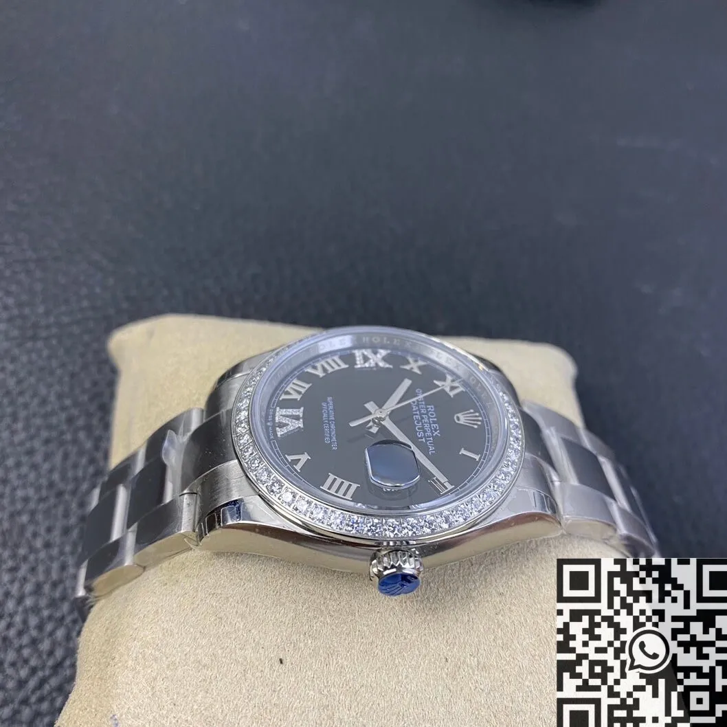 Unique Rolex Datejust M126284RBR Black Dial Size 36mm Watch EW Factory 2750