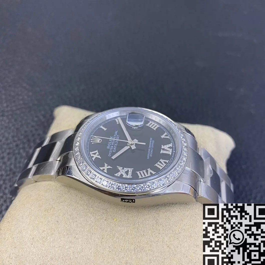 Unique Rolex Datejust M126284RBR Black Dial Size 36mm Watch EW Factory 2750