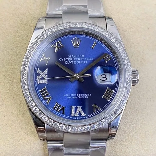 Rolex Datejust M126284RBR Blue Dial Size 36mm Watch EW Factory Functional 2754