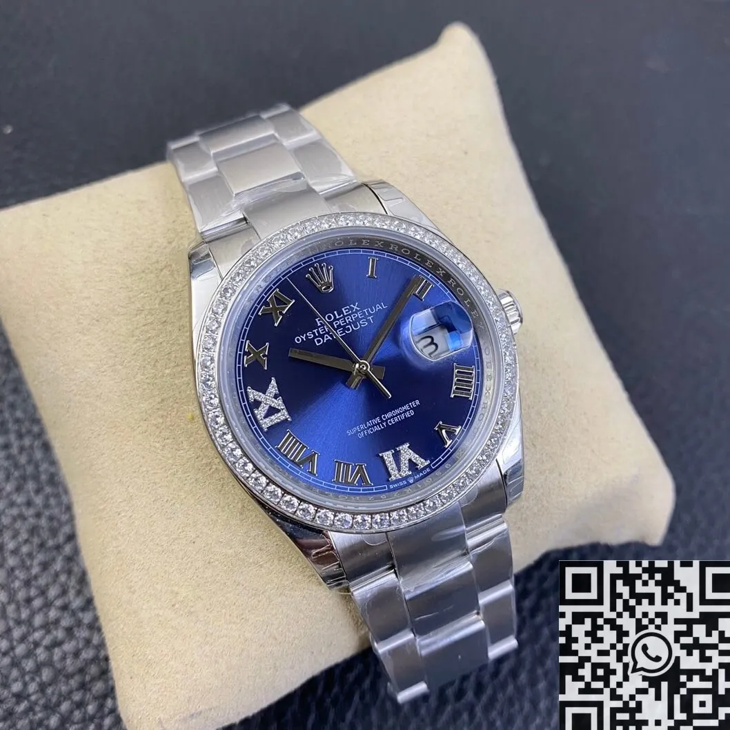 Rolex Datejust M126284RBR Blue Dial Size 36mm Watch EW Factory Functional 2754