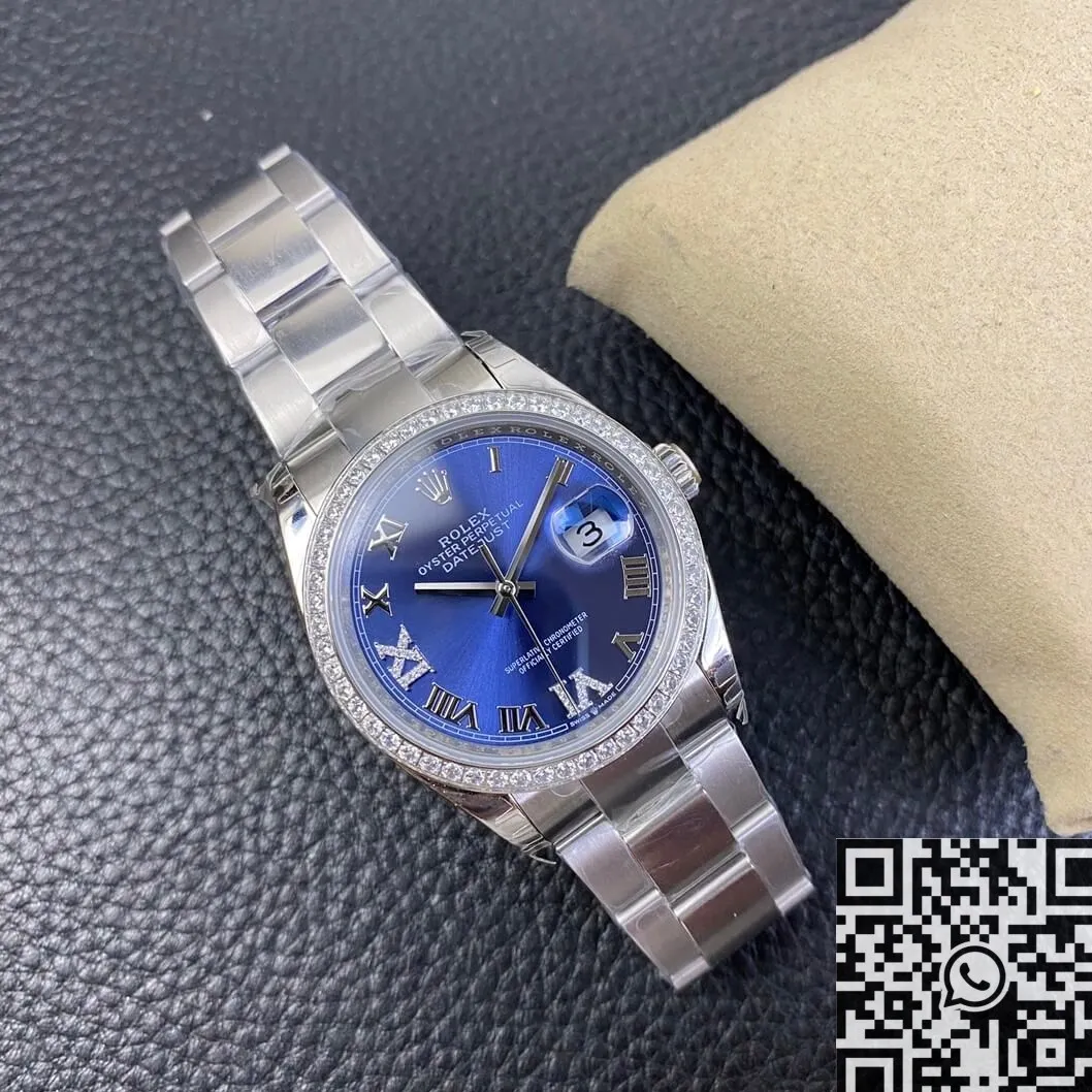 Rolex Datejust M126284RBR Blue Dial Size 36mm Watch EW Factory Functional 2754