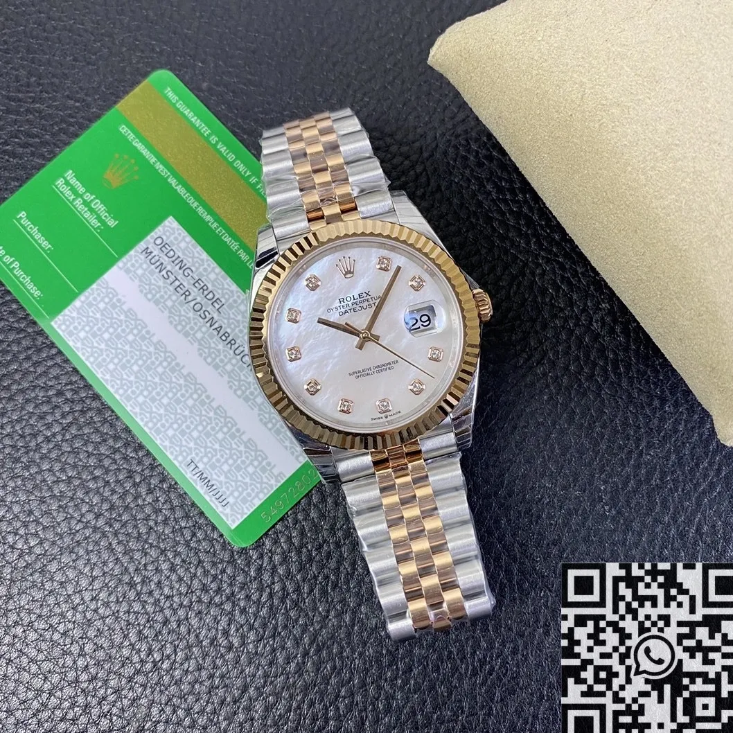 Bold Rolex Datejust M126331-0014 Mother-of-Pearl Diamonds Size 41mm EW Factory 2756