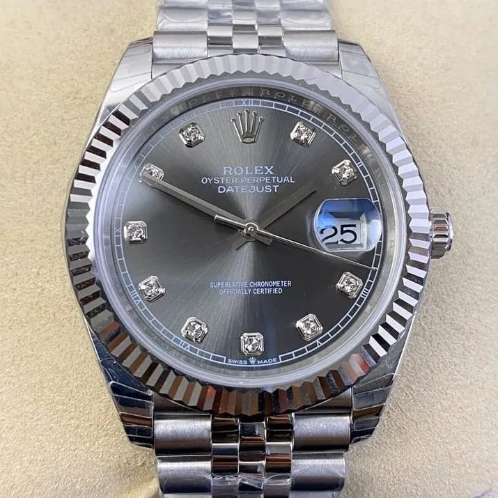 Rolex Datejust M126334-0006 Gray Dial Size 41mm Watch EW Factory Sleek 2762