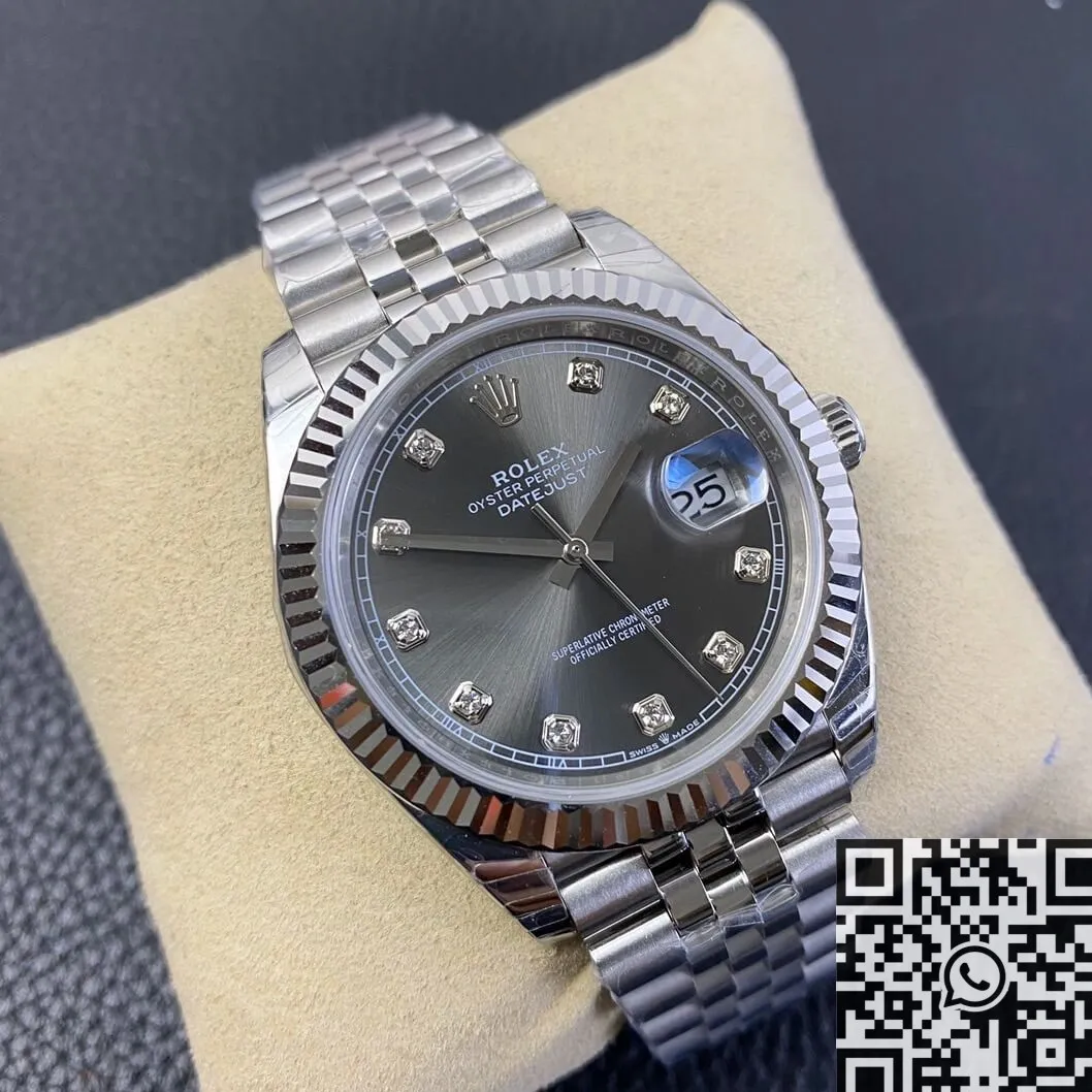 Rolex Datejust M126334-0006 Gray Dial Size 41mm Watch EW Factory Sleek 2762