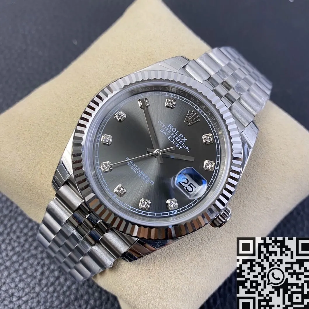 Rolex Datejust M126334-0006 Gray Dial Size 41mm Watch EW Factory Sleek 2762
