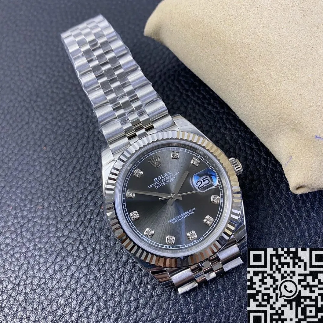 Rolex Datejust M126334-0006 Gray Dial Size 41mm Watch EW Factory Sleek 2762