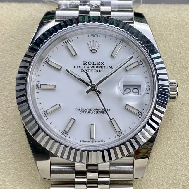 TechFriendly Rolex Datejust M126334-0010 White Watch Size 41mm ARF Factory 2125