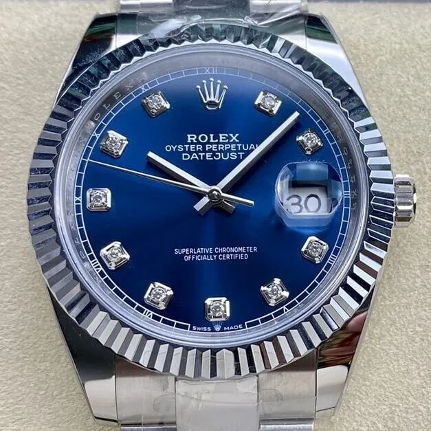 Soft Rolex Datejust M126334-0015 Blue Diamond Watch Size 41mm ARF Factory 2118