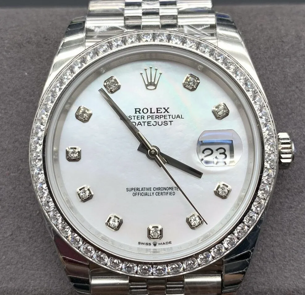 BestValue Rolex Datejust M126334-0020 Diamond Bezel Size 41mm Watch EW Factory 2764