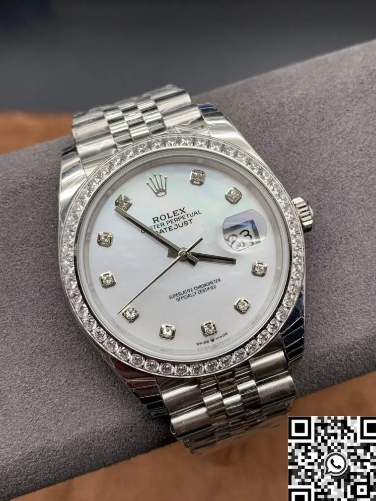 BestValue Rolex Datejust M126334-0020 Diamond Bezel Size 41mm Watch EW Factory 2764