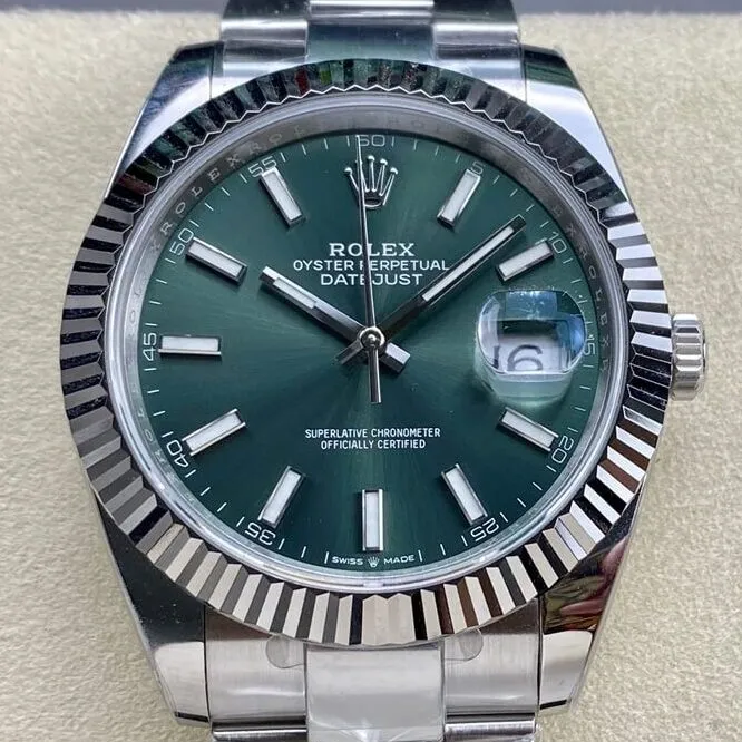 ModernLook Rolex Datejust M126334-0027 Mint Green Watch Size 41mm ARF Factory 2133