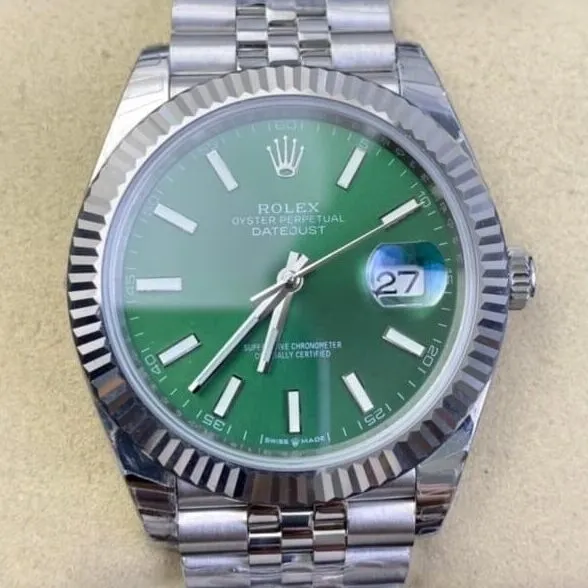 Rolex Datejust M126334-0028 Mint Green Dial Size 41mm Watch EW Factory DailyWear 2769