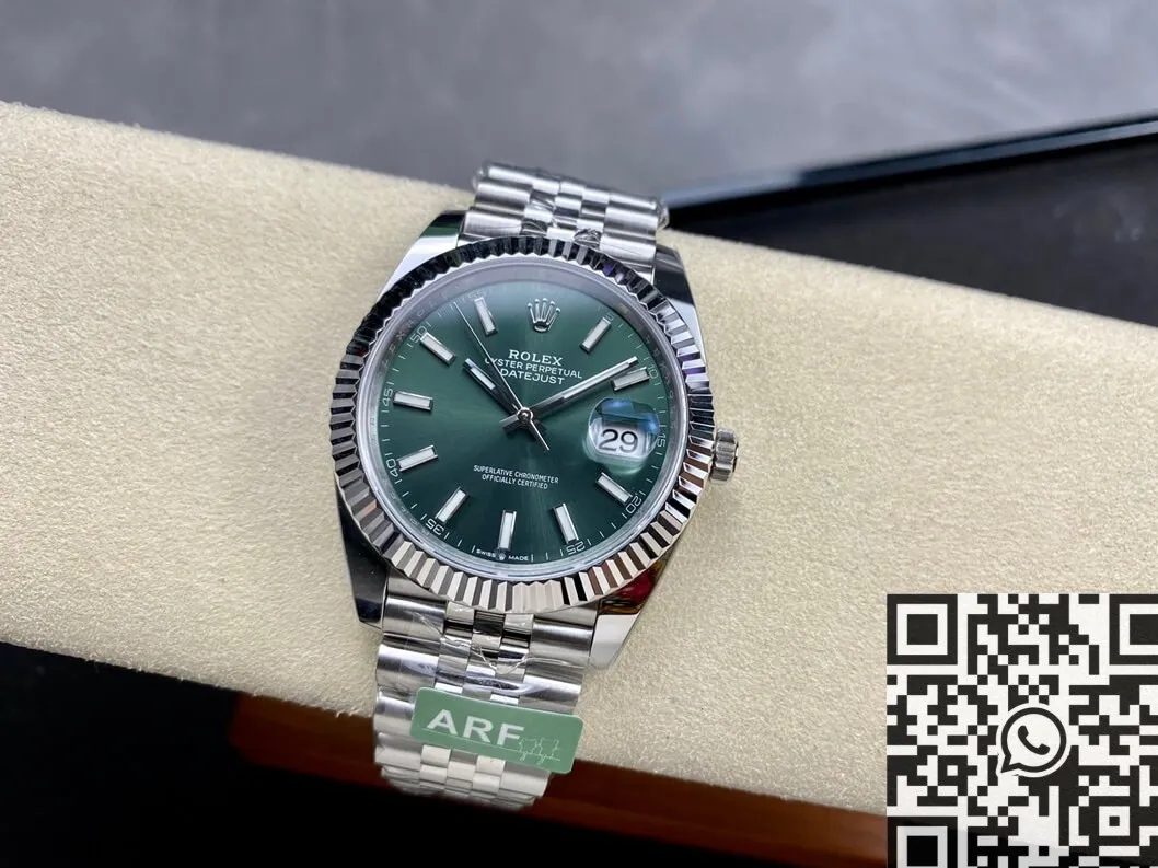 Flexible Rolex Datejust M126334-0028 Mint Green Watch Size 41mm ARF Factory 2136