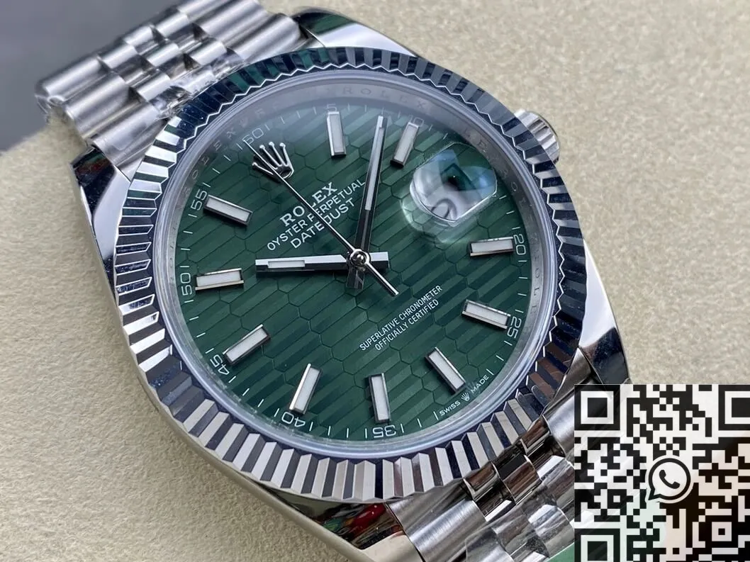 Upgraded Rolex Datejust M126334-0030 Mint Green Watch Size 41mm ARF Factory 2138