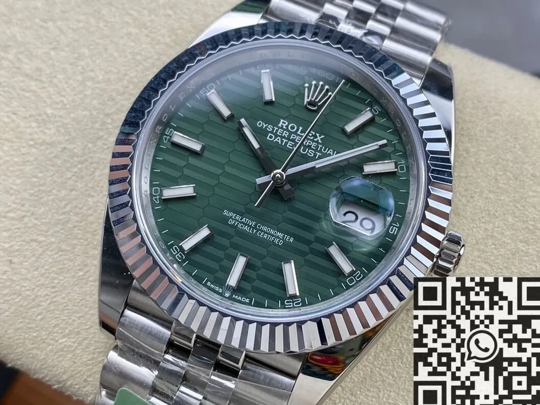 Upgraded Rolex Datejust M126334-0030 Mint Green Watch Size 41mm ARF Factory 2138