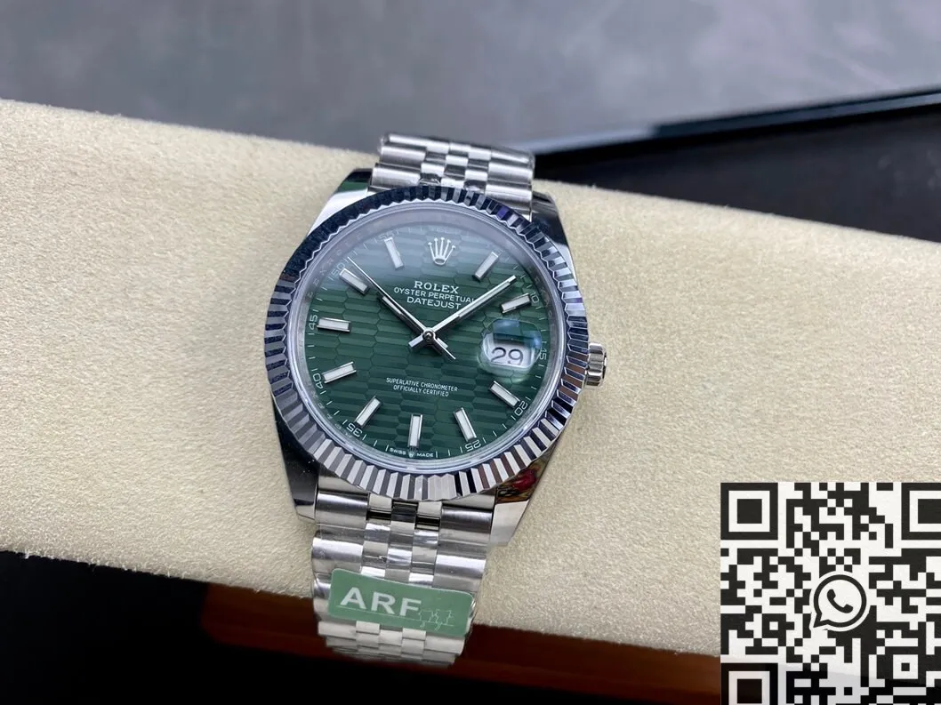 Upgraded Rolex Datejust M126334-0030 Mint Green Watch Size 41mm ARF Factory 2138