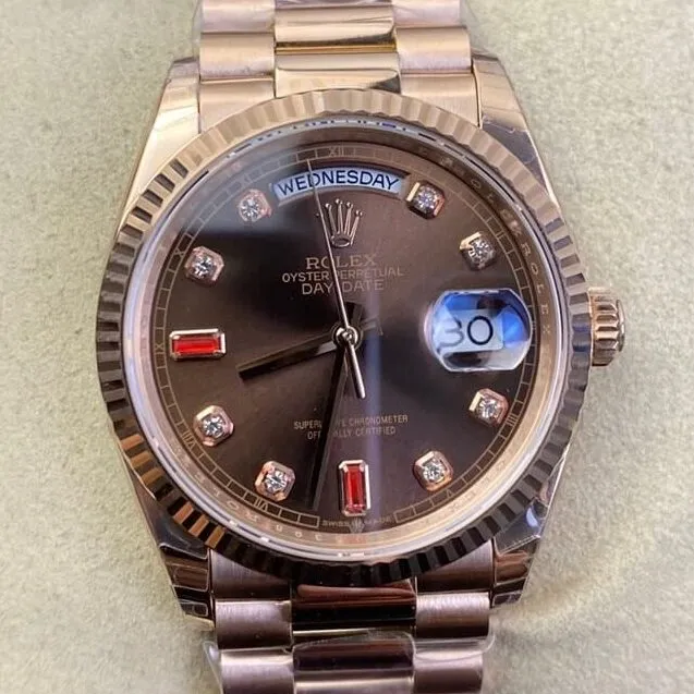 Affordable Rolex Day Date 118235 Rose Gold Watches Size 36mm EW Factory 2768