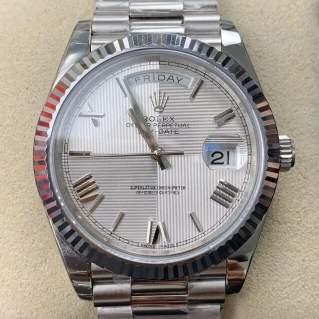 Rolex Day Date 228239-83419 Silver Gray Dial Size 40mm Watch EW Factory Premium 2774