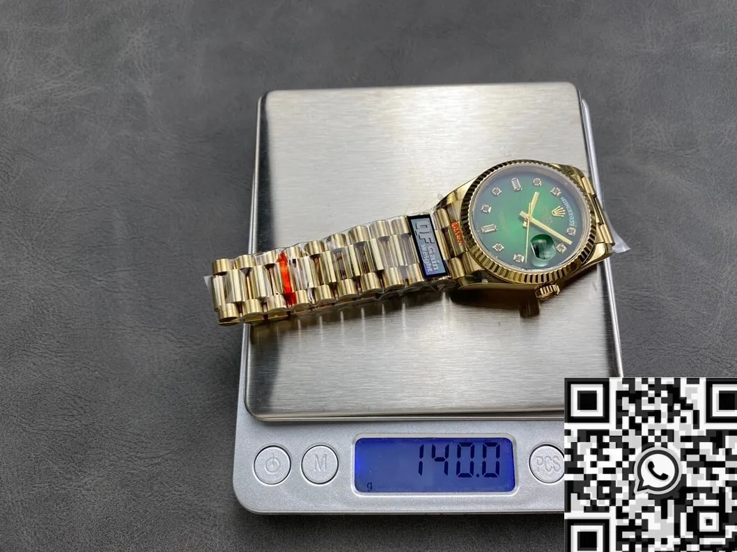 Rolex Day Date Alternative M128238 – 0069 Smoked Green Dial 36mm Watch Q Factory FashionForward 2708