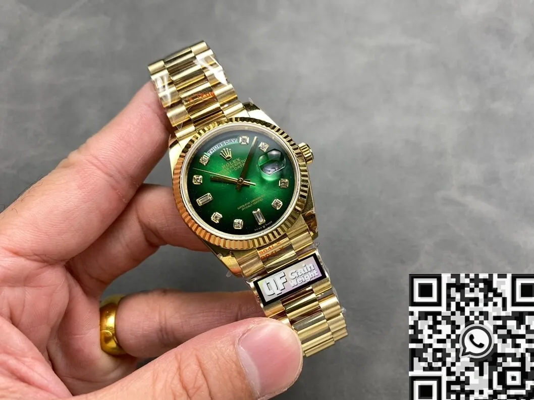 Rolex Day Date Alternative M128238 – 0069 Smoked Green Dial 36mm Watch Q Factory FashionForward 2708