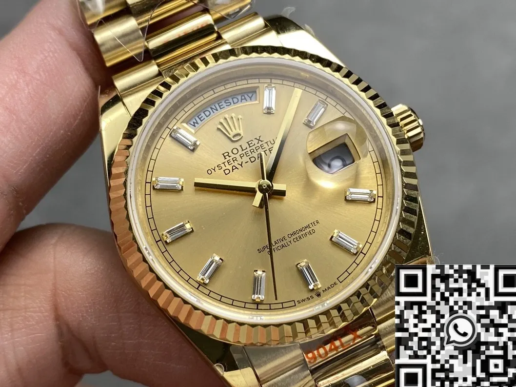 Affordable Rolex Day Date Dial M128238 – 0132 Gold Watch 36mm Q Factory 2707
