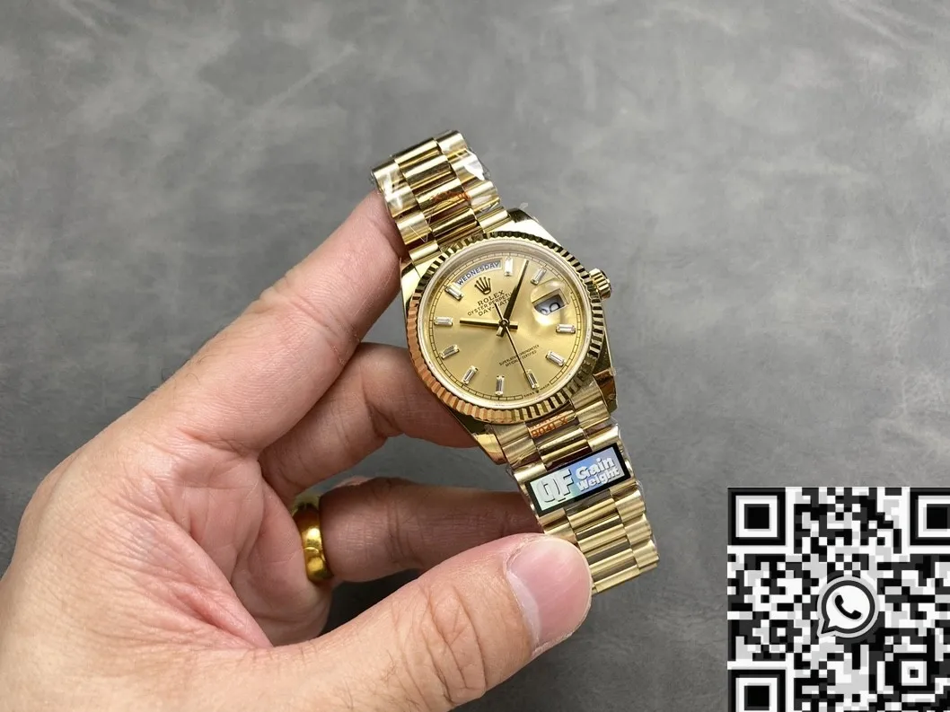 Affordable Rolex Day Date Dial M128238 – 0132 Gold Watch 36mm Q Factory 2707