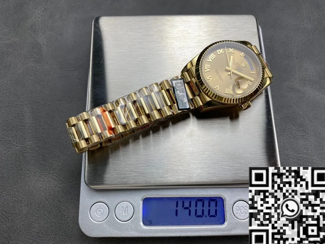 Rolex Day Date Fake M118238 Champagne Gold Dial 36mm Watch Q Factory Supportive 2713