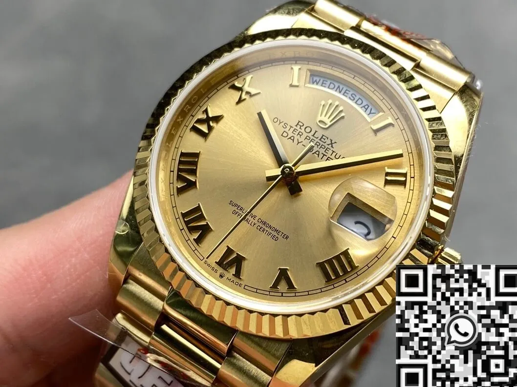 Rolex Day Date Fake M118238 Champagne Gold Dial 36mm Watch Q Factory Supportive 2713
