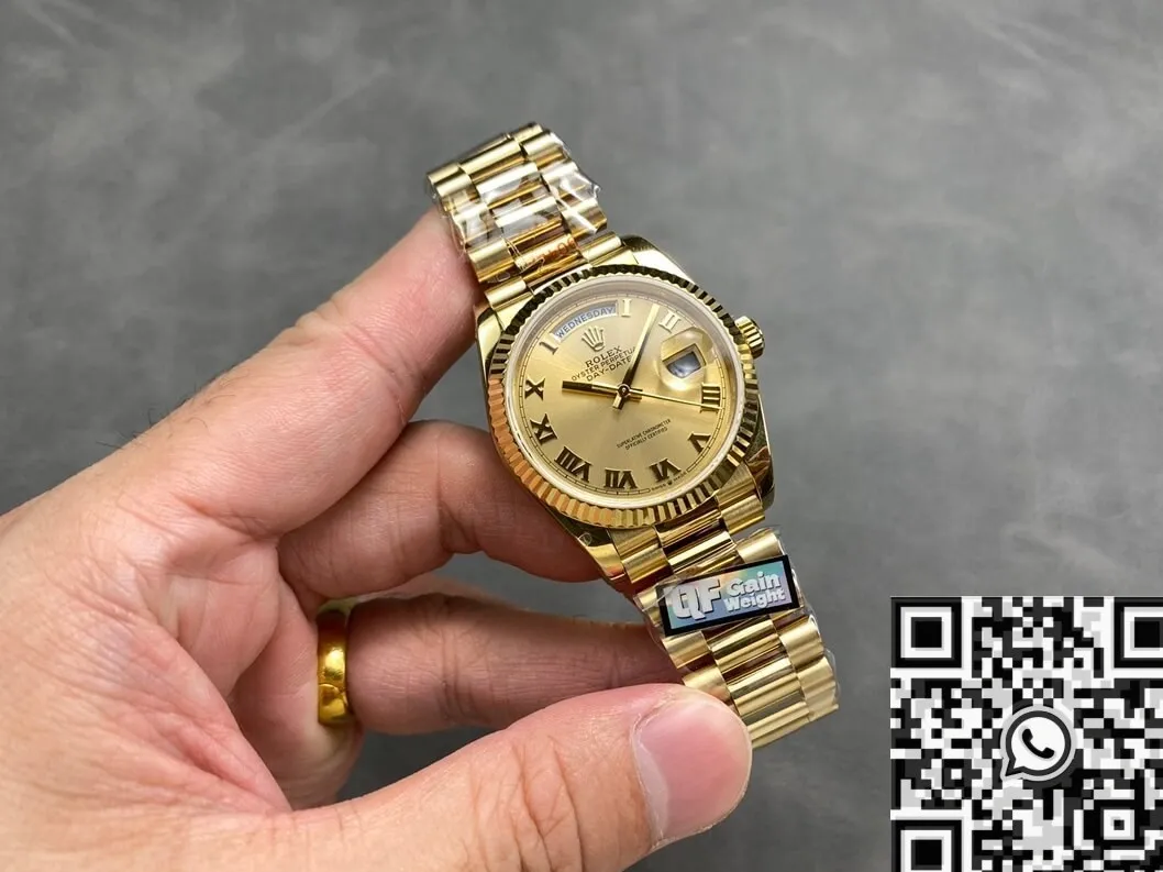 Rolex Day Date Fake M118238 Champagne Gold Dial 36mm Watch Q Factory Supportive 2713