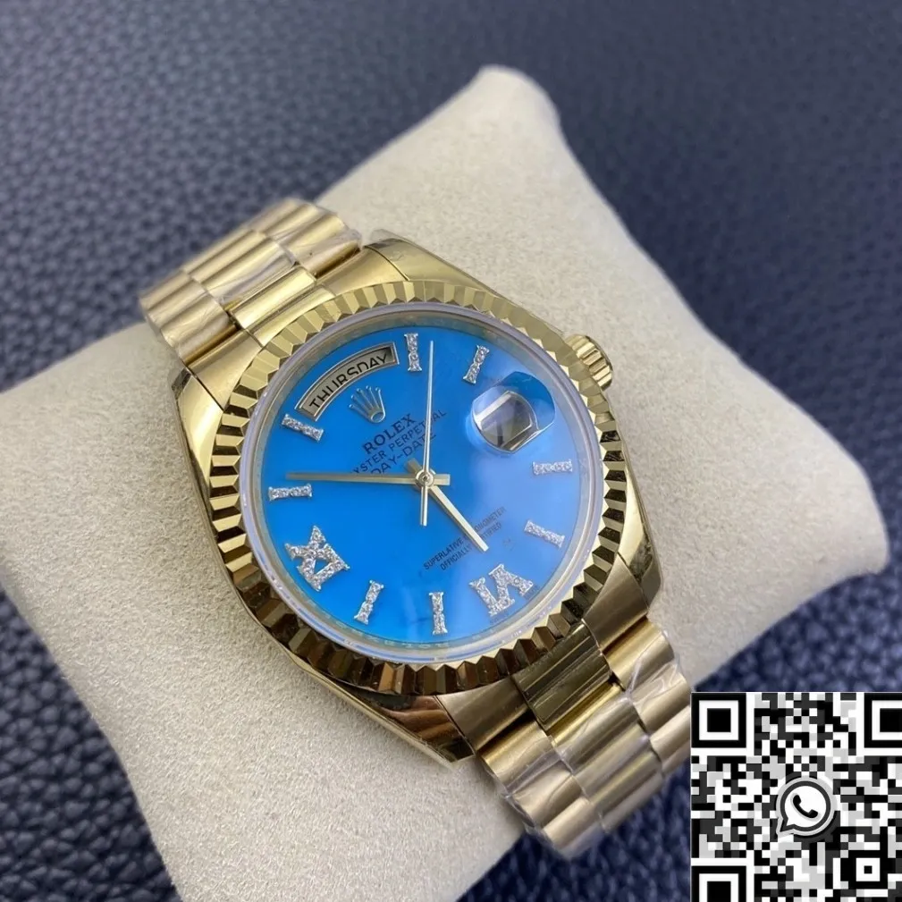 HighPerformance Rolex Day Date M118238-0071 Turquoise Dial Gold Watches Size 36mm EW Factory 2775