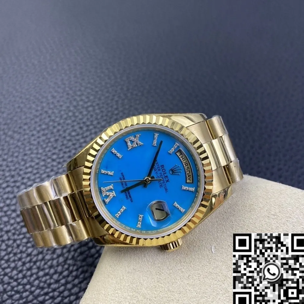 HighPerformance Rolex Day Date M118238-0071 Turquoise Dial Gold Watches Size 36mm EW Factory 2775
