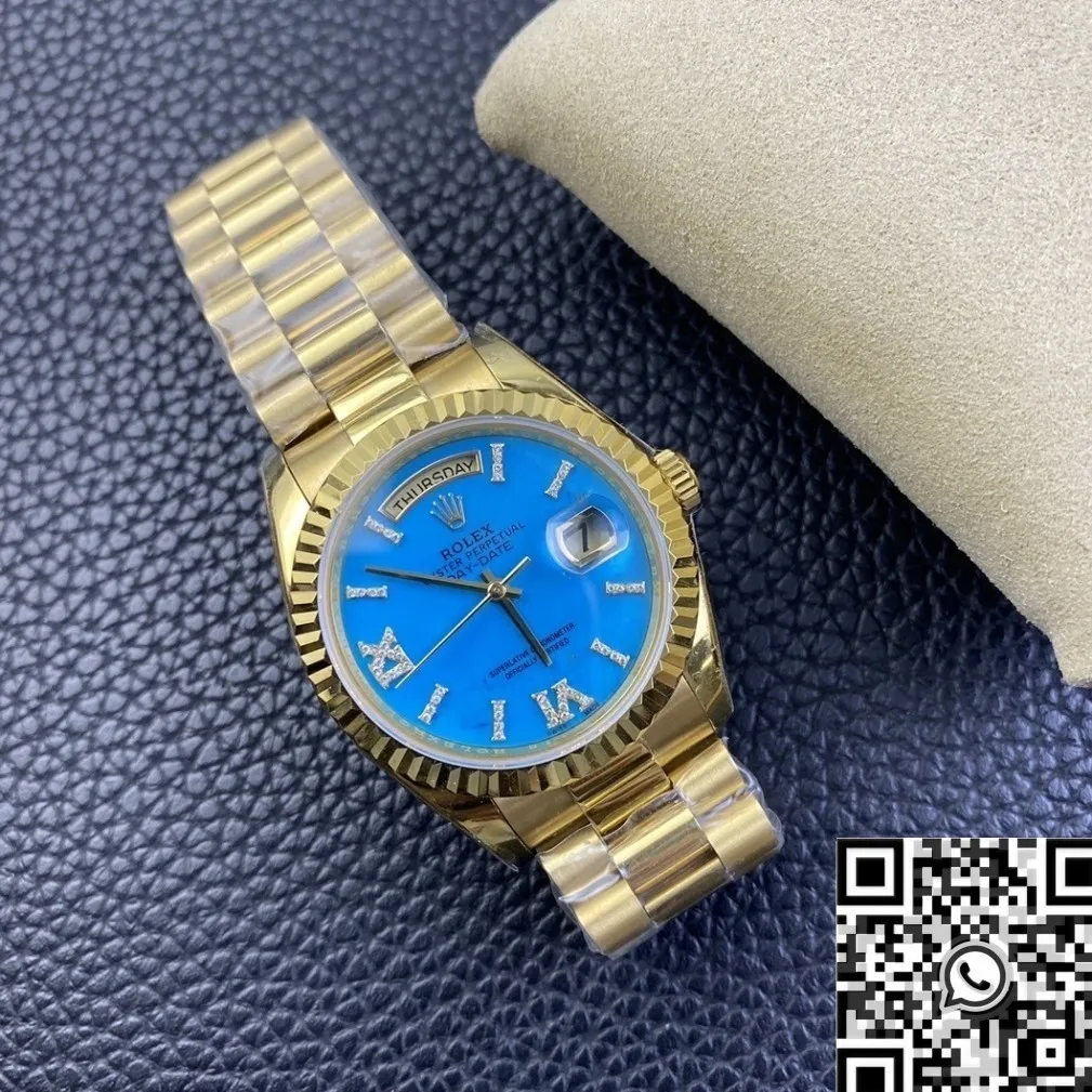 HighPerformance Rolex Day Date M118238-0071 Turquoise Dial Gold Watches Size 36mm EW Factory 2775