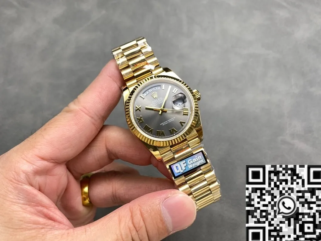Stretchable Rolex Day Date M118238 Black Dial Size 36mm Watch Q Factory 2706