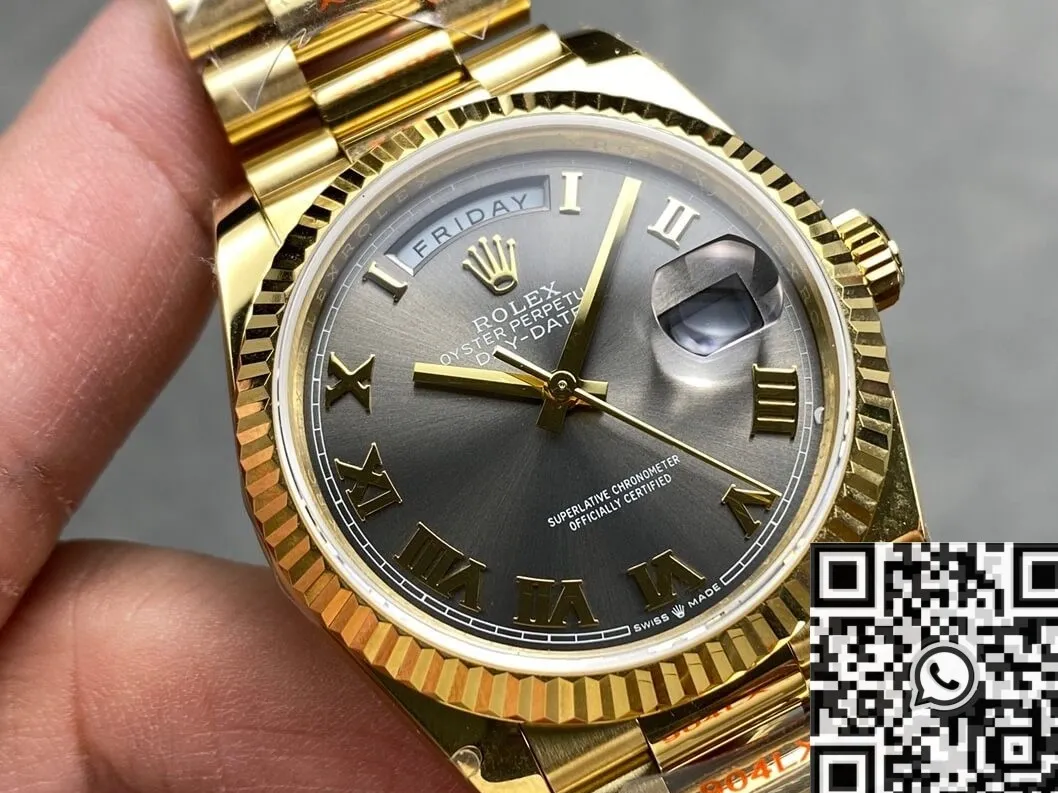 Stretchable Rolex Day Date M118238 Black Dial Size 36mm Watch Q Factory 2706