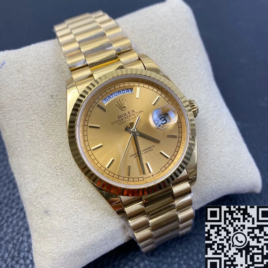 Rolex Day Date M128235-0037 Champagne Gold Watch Size 36mm EW Factory Contemporary 2776