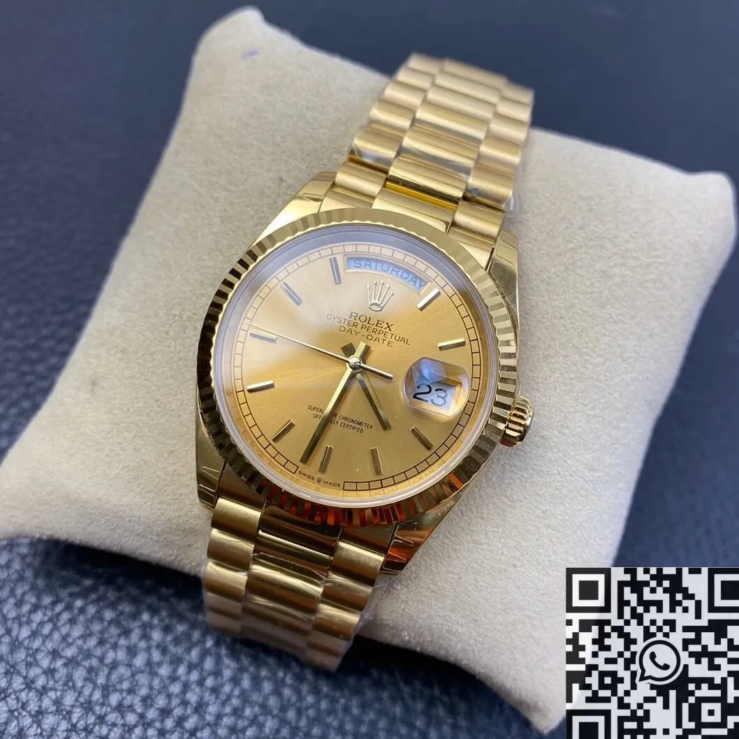 Rolex Day Date M128235-0037 Champagne Gold Watch Size 36mm EW Factory Contemporary 2776