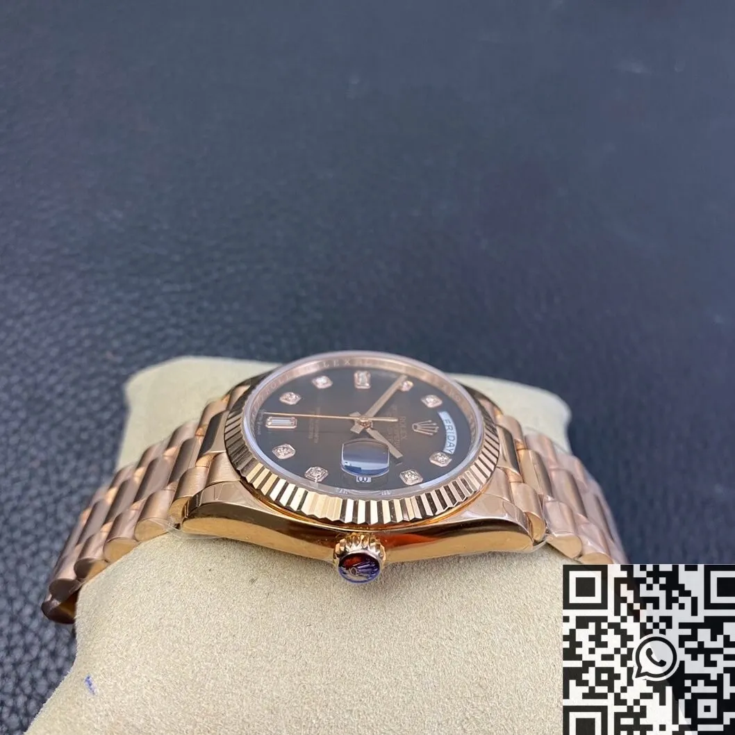 Packable Rolex Day Date M128235-0037 Gradient Brown Dial Ladies Rose Gold Watch Size 36mm EW Factory 2777