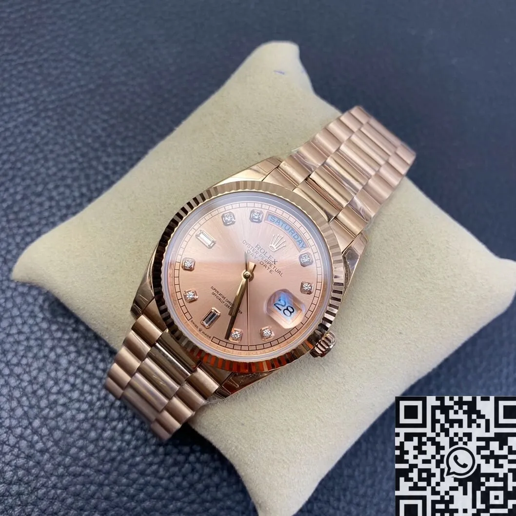 Rolex Day Date M128235-0037 Rose Gold Dial Ladies Rose Gold Watch Size 36mm EW Factory Vibrant 2778