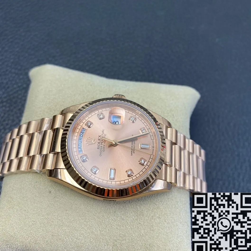 Rolex Day Date M128235-0037 Rose Gold Dial Ladies Rose Gold Watch Size 36mm EW Factory Vibrant 2778
