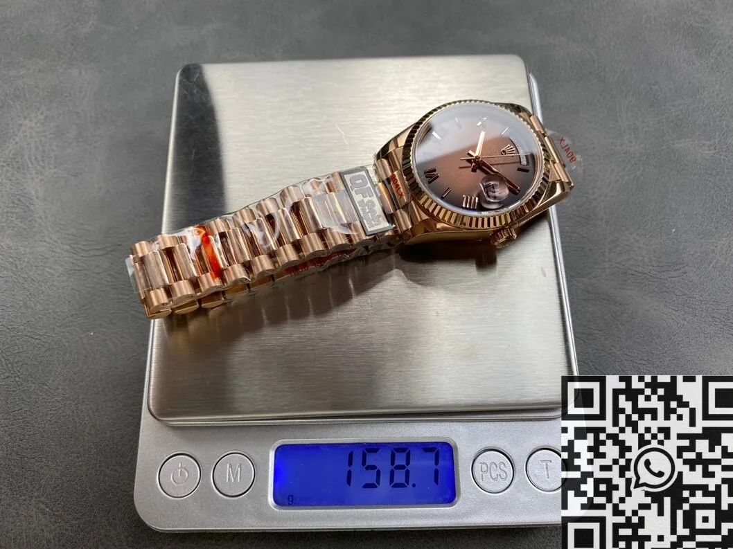 Upgraded Rolex Day Date M128235-0075 Smoked Brown Size 36mm Watch Q Factory 2700