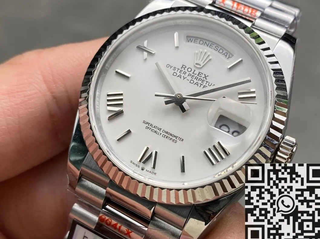 HighQuality Rolex Day-Date M128236-0017 White Dial 36mm Watch Q Factory 2721