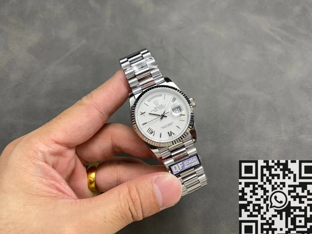 HighQuality Rolex Day-Date M128236-0017 White Dial 36mm Watch Q Factory 2721