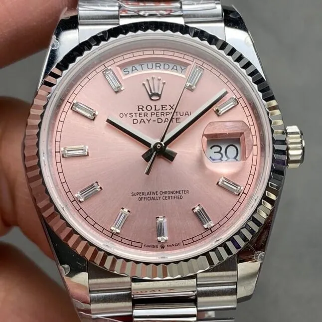 Rolex Day-Date M128236-0024 Pink Dial 36mm Watch Q Factory EyeCatching 2727