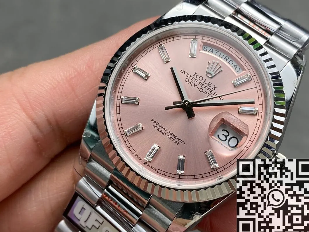 Rolex Day-Date M128236-0024 Pink Dial 36mm Watch Q Factory EyeCatching 2727