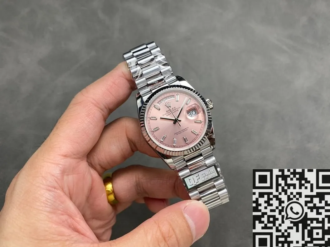 Rolex Day-Date M128236-0024 Pink Dial 36mm Watch Q Factory EyeCatching 2727