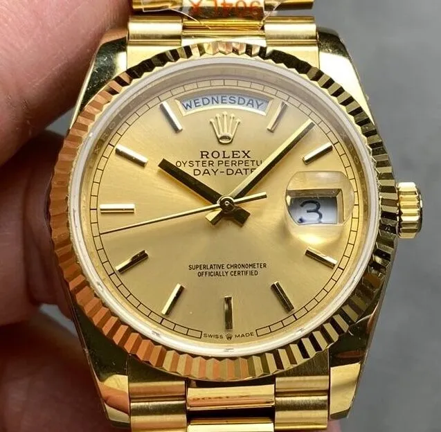 Rolex Day Date M128238 – 0045 Gold Watch 36mm Q Factory Lightweight 2714