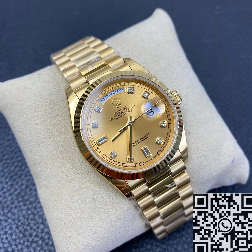 EasyMatch Rolex Day Date M128238-0008 Ladies Gold Watch Size 36mm EW Factory 2779