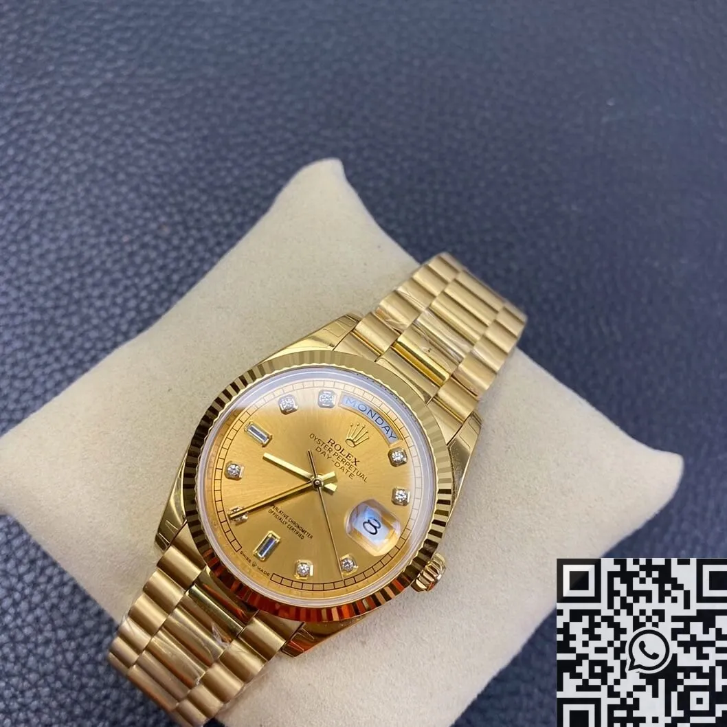 EasyMatch Rolex Day Date M128238-0008 Ladies Gold Watch Size 36mm EW Factory 2779