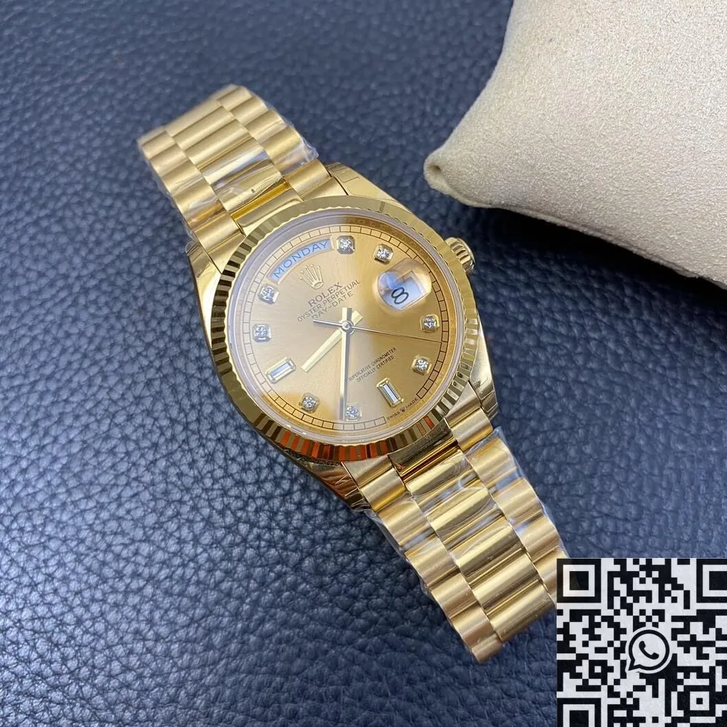 EasyMatch Rolex Day Date M128238-0008 Ladies Gold Watch Size 36mm EW Factory 2779