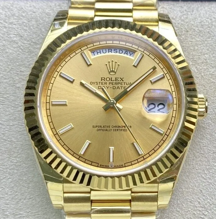 Rolex Day Date M128238-0045 Champagne Dial Size 40mm Watch EW Factory Lightweight 2780
